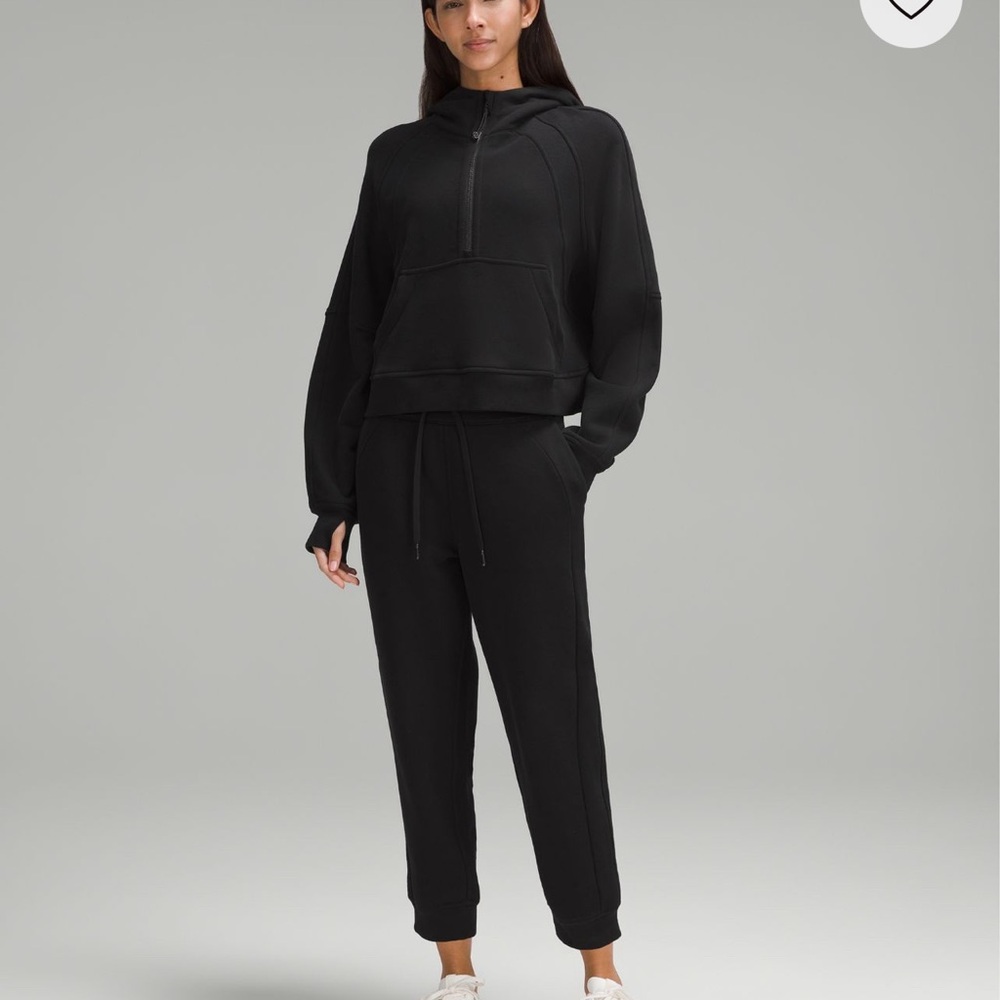 Lululemon Black Scuba half zip hoodie